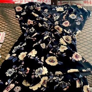 Black dress/romper with flowers